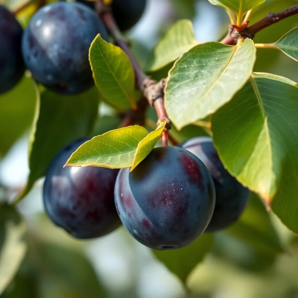 Zwetschge "Wangenheimer Frühzwetsche" - einjährige Obstpflanze ideal zur Spalier-Erziehung