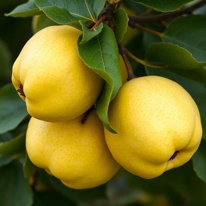 Quitte "Konstantinopeler Apfelquitte" - einjährige Obstpflanze ideal zur Spalier-Erziehung