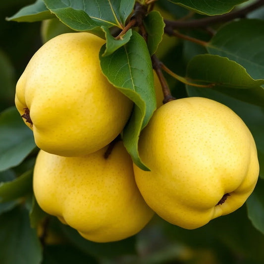 Quitte "Konstantinopeler Apfelquitte" - einjährige Obstpflanze ideal zur Spalier-Erziehung