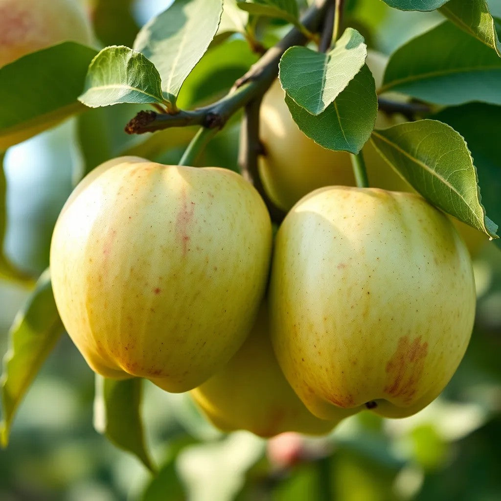Apfel "Weißer Winterglockenapfel" - einjährige Obstpflanze ideal zur Säulen-Erziehung
